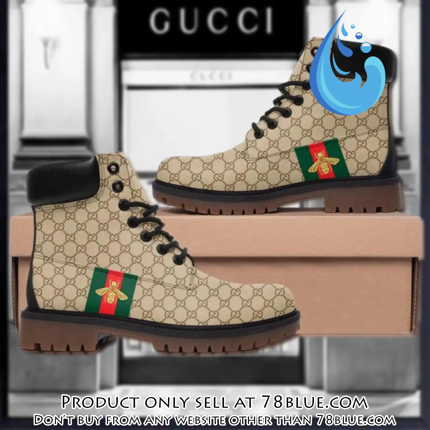 Gucci bee beige luxury brand boots premium gifts for men women 78b5746615